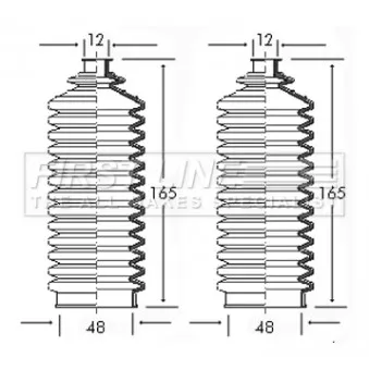FIRST LINE FSG3020 - Jeu de joints-soufflets, direction