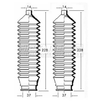 FIRST LINE FSG3196 - Jeu de joints-soufflets, direction