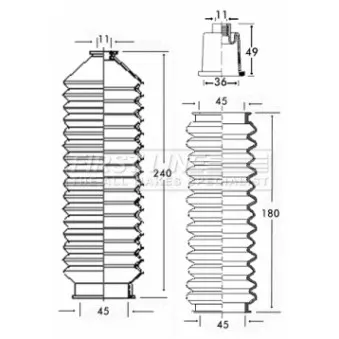 FIRST LINE FSG3201 - Jeu de joints-soufflets, direction