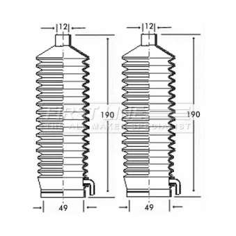 FIRST LINE FSG3215 - Jeu de joints-soufflets, direction