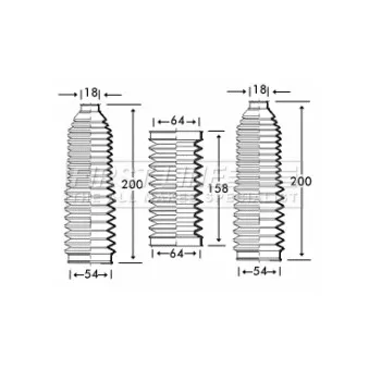 FIRST LINE FSG3221 - Jeu de joints-soufflets, direction