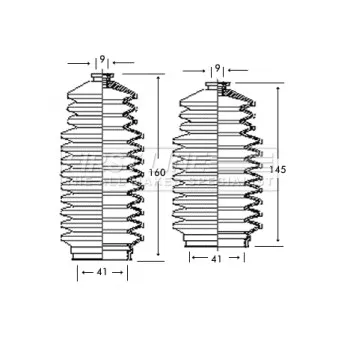 FIRST LINE FSG3245 - Jeu de joints-soufflets, direction