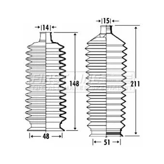 FIRST LINE FSG3330 - Jeu de joints-soufflets, direction