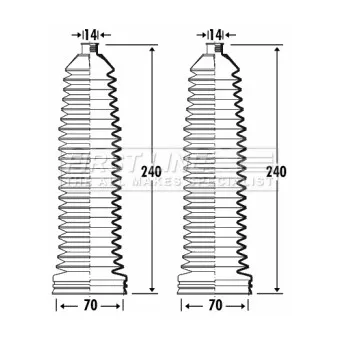 FIRST LINE FSG3339 - Jeu de joints-soufflets, direction