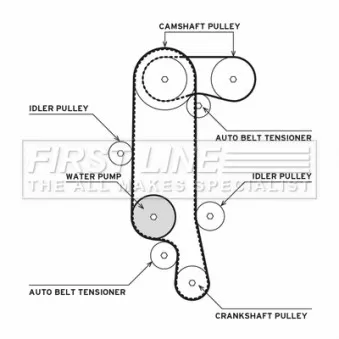 FIRST LINE FTW1028 - Pompe à eau + kit de courroie de distribution