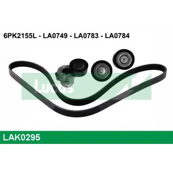 LUCAS LAK0295 - Jeu de courroies trapézoïdales à nervures