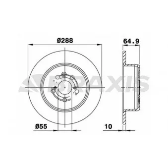 BRAXIS AE0414 - Jeu de 2 disques de frein avant