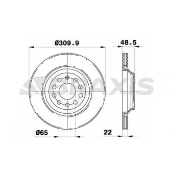 BRAXIS AE0531 - Jeu de 2 disques de frein avant