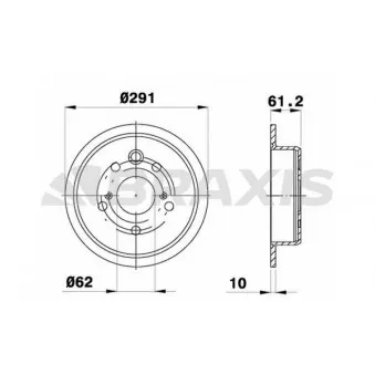 Jeu de 2 disques de frein avant BRAXIS [AE0612]