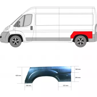 Panneau latéral arrière droit KLOKKERHOLM 2097532