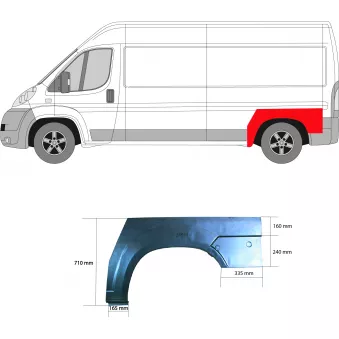 Panneau latéral arrière droit KLOKKERHOLM 2097594