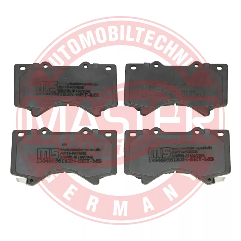 Jeu de 4 plaquettes de frein avant MASTER-SPORT GERMANY 13046056182N-SET-MS - Visuel 1