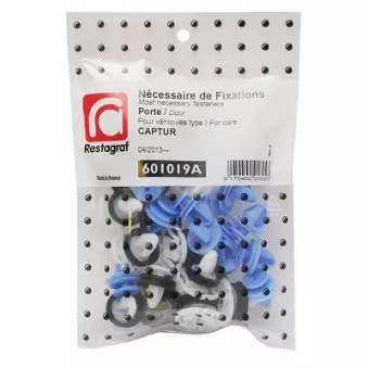 Kit de clip de fixation, carrosserie RESTAGRAF 601019A pour RENAULT CAPTUR 1.2 TCe 120 - 120cv