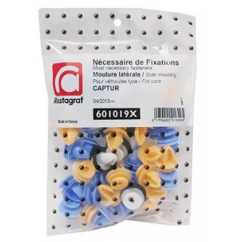 Kit de clip de fixation, carrosserie RESTAGRAF 601019X pour RENAULT CAPTUR 1.2 TCe 120 - 120cv