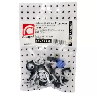 Kit de clip de fixation, carrosserie RESTAGRAF 604011A pour PEUGEOT 206 2.0 HDI - 140cv