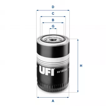 Filtre à huile UFI 23.102.02
