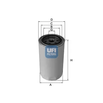 Filtre à huile UFI 23.108.00 pour IVECO ZETA 95-14 - 135cv