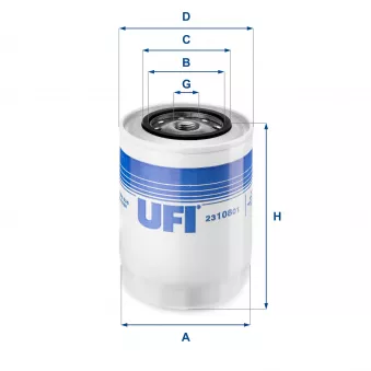 Filtre à huile UFI OEM 586059