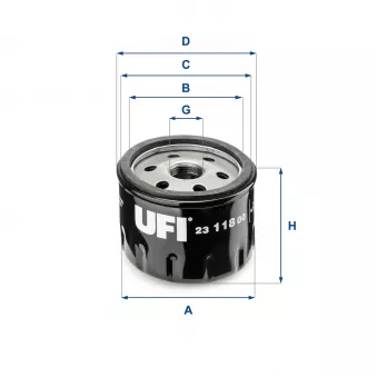 Filtre à huile UFI OEM V25-0145