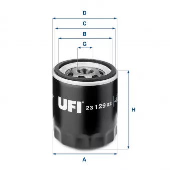 Filtre à huile UFI OEM 96352845