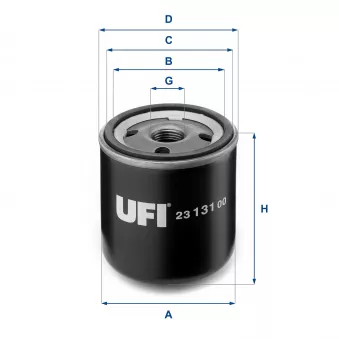 Filtre à huile UFI 23.131.00