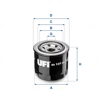 Filtre à huile UFI OEM A51-0500