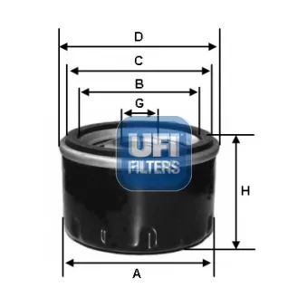 Filtre à huile UFI OEM 38HY012