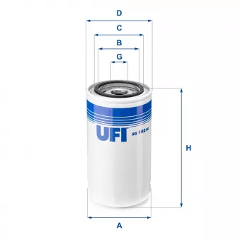 Filtre à huile UFI OEM 445516c1