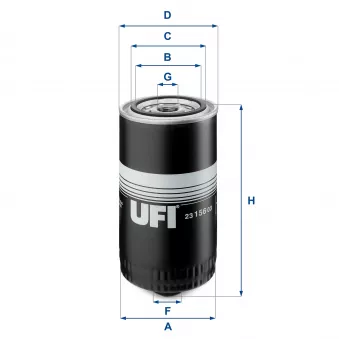Filtre à huile UFI 23.156.03