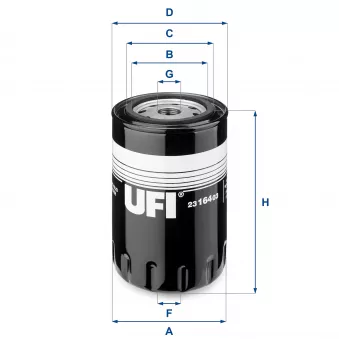 Filtre à huile UFI OEM 51806