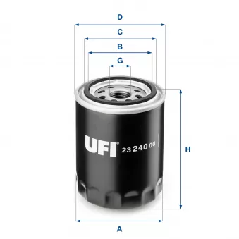 Filtre à huile UFI OEM a5208h890c
