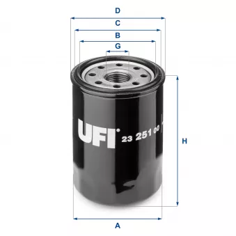Filtre à huile UFI OEM 10-02-279