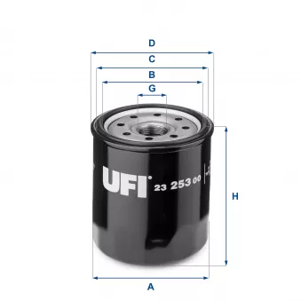 Filtre à huile UFI OEM S 3253 R