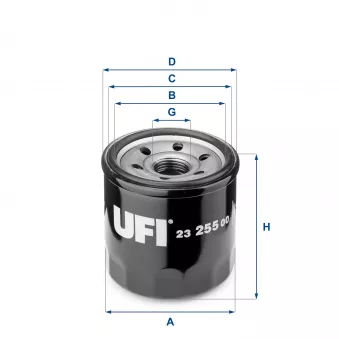 Filtre à huile UFI OEM 1560187704