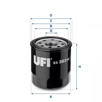 Filtre à huile UFI OEM S 3263 R