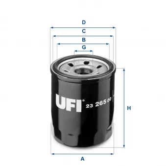Filtre à huile UFI 23.265.00