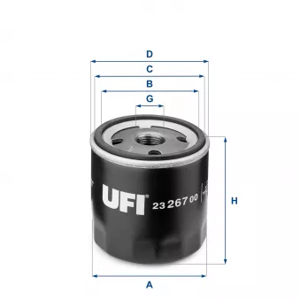 Filtre à huile UFI OEM bsg 30-140-019