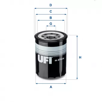 UFI 23.274.00 - Filtre à huile