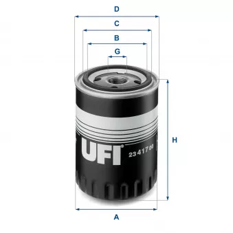 Filtre à huile UFI OEM 1085801