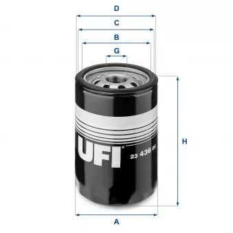 Filtre à huile UFI OEM 1118501500