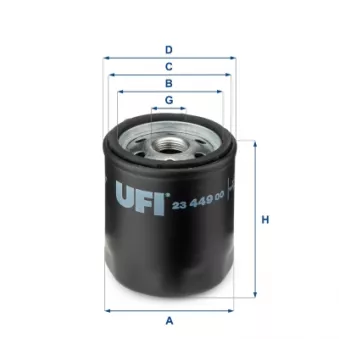 Filtre à huile UFI OEM 61312