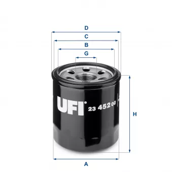 Filtre à huile UFI 23.452.00