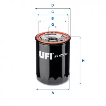 Filtre à huile UFI 23.477.00