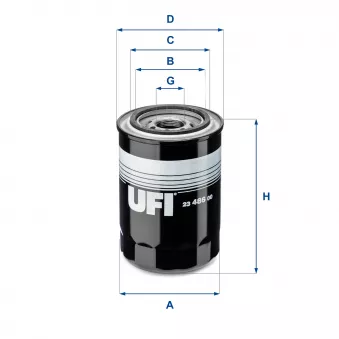 Filtre à huile UFI OEM 263104A010