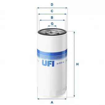 Filtre à huile UFI 23.572.00