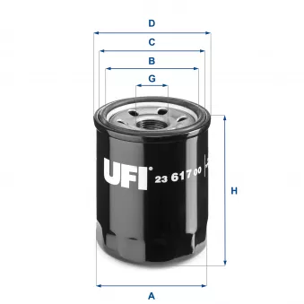 Filtre à huile UFI OEM 15208aa160