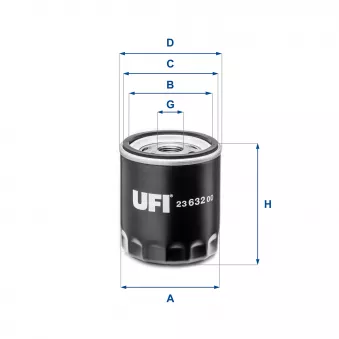 Filtre à huile UFI 23.632.00