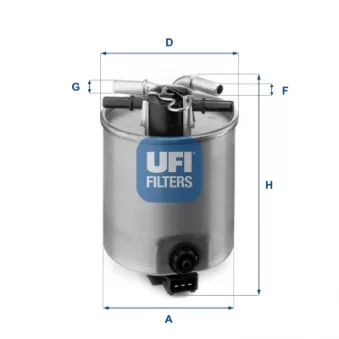 Filtre à carburant UFI OEM 4543