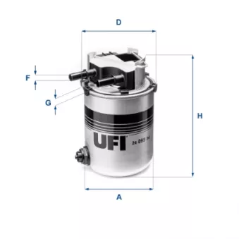Filtre à carburant UFI OEM 164004BD0B