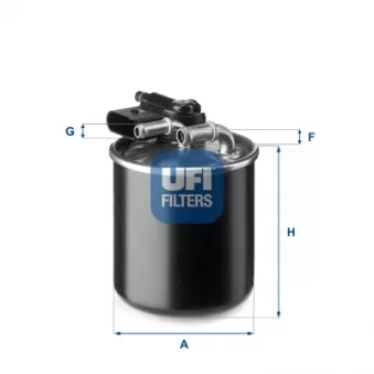 Filtre à carburant UFI 24.148.00 pour MERCEDES-BENZ CLASSE A A 200 CDI / d 4-matic - 136cv